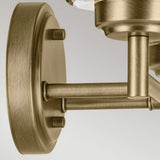 Winslow 2 Light Glass Wall Light - Brass