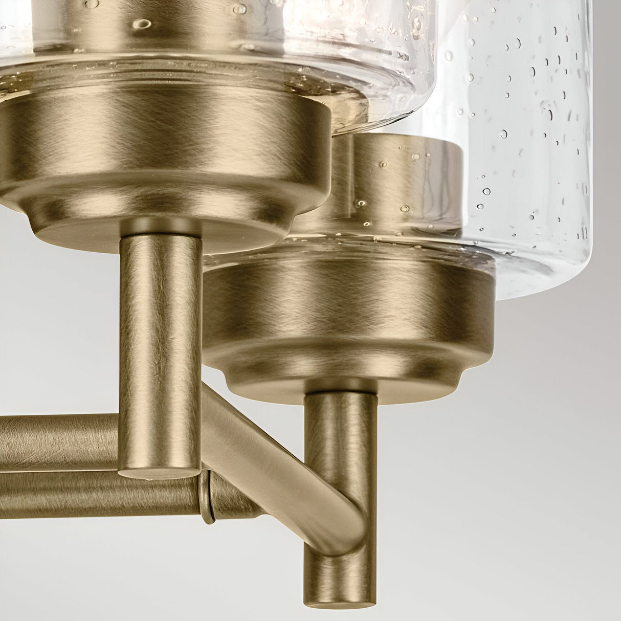Winslow 2 Light Glass Wall Light - Brass