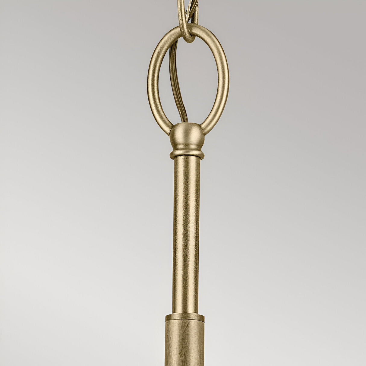 Winslow 3 Light Glass Chandelier - Brass