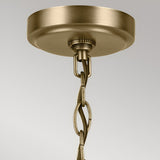 Winslow 5 Light Glass Chandelier - Brass