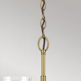 Winslow 6 Light Glass Chandelier - Brass