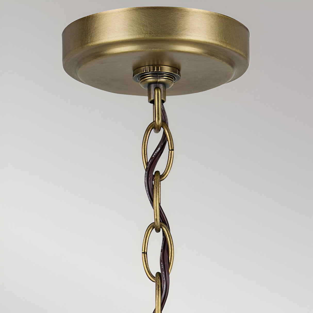 Winslow 6 Light Glass Chandelier - Brass