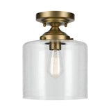 Winslow 1 Light Glass Ceiling Semi-Flush - Brass