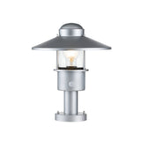 Klampenborg 1 Light Pedestal with PIR - Silver