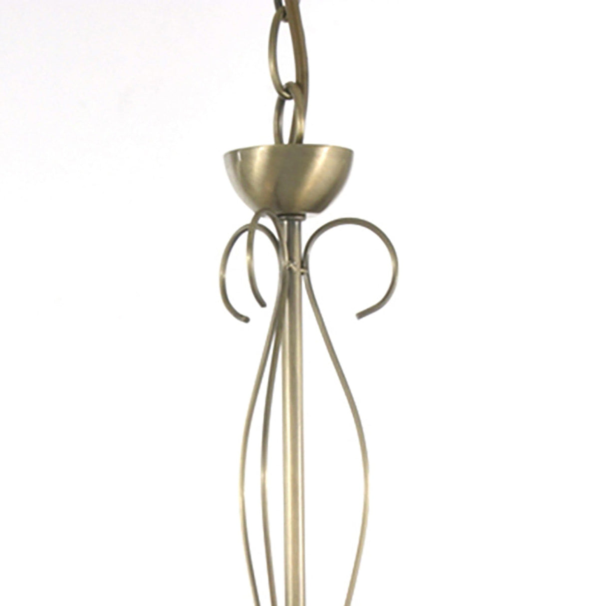 Klara 46cm 3 Light Opal Glass Chandelier - Antique Brass