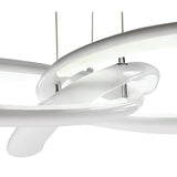 Knot 76cm LED Suspension Light - Gloss White & Polished Chrome