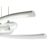 Knot 76cm LED Suspension Light - Gloss White & Polished Chrome