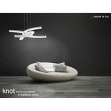 Knot 76cm LED Suspension Light - Gloss White & Polished Chrome
