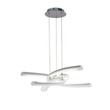 Knot 76cm LED Suspension Light - Gloss White & Polished Chrome
