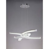 Knot 76cm LED Suspension Light - Gloss White & Polished Chrome