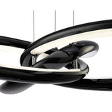 Knot 76cm LED Suspension Light - Gloss Black & Polished Chrome