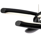 Knot 76cm LED Suspension Light - Gloss Black & Polished Chrome