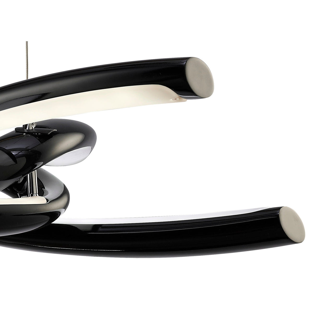 Knot 76cm LED Suspension Light - Gloss Black & Polished Chrome