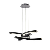 Knot 76cm LED Suspension Light - Gloss Black & Polished Chrome