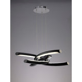 Knot 76cm LED Suspension Light - Gloss Black & Polished Chrome