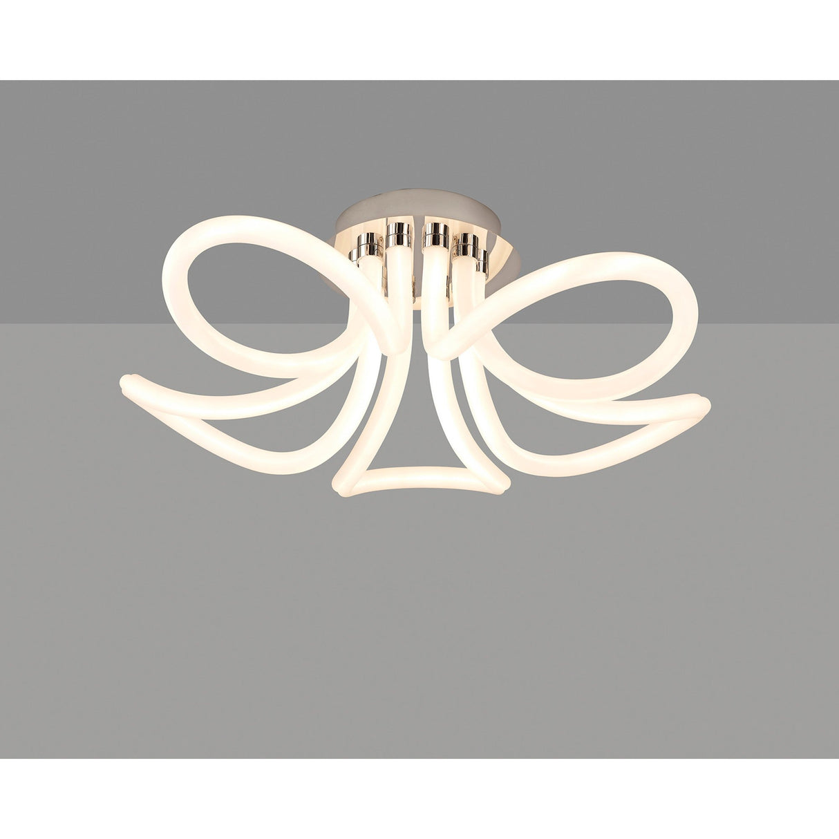 Knot II LED Semi-Flush Ceiling Light 3000K 60W - Chrome