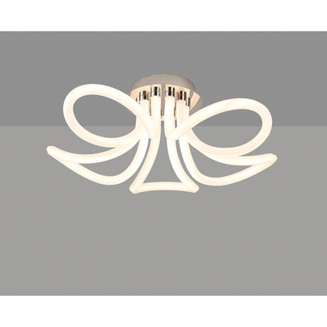 Knot II LED Semi-Flush Ceiling Light 3000K 60W - Chrome
