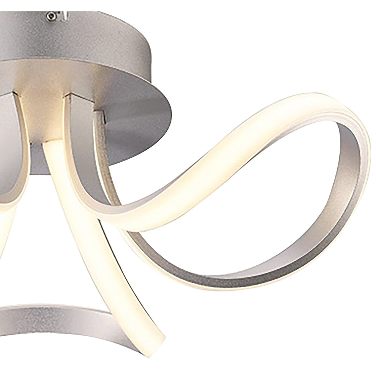 Knot LED Semi-Flush Ceiling Light 3000K 36W - Silver