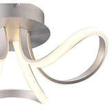 Knot LED Semi-Flush Ceiling Light 3000K 36W - Silver