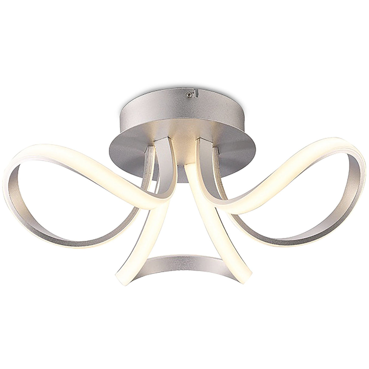 Knot LED Semi-Flush Ceiling Light 3000K 36W - Silver