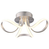 Knot LED Semi-Flush Ceiling Light 3000K 36W - Silver