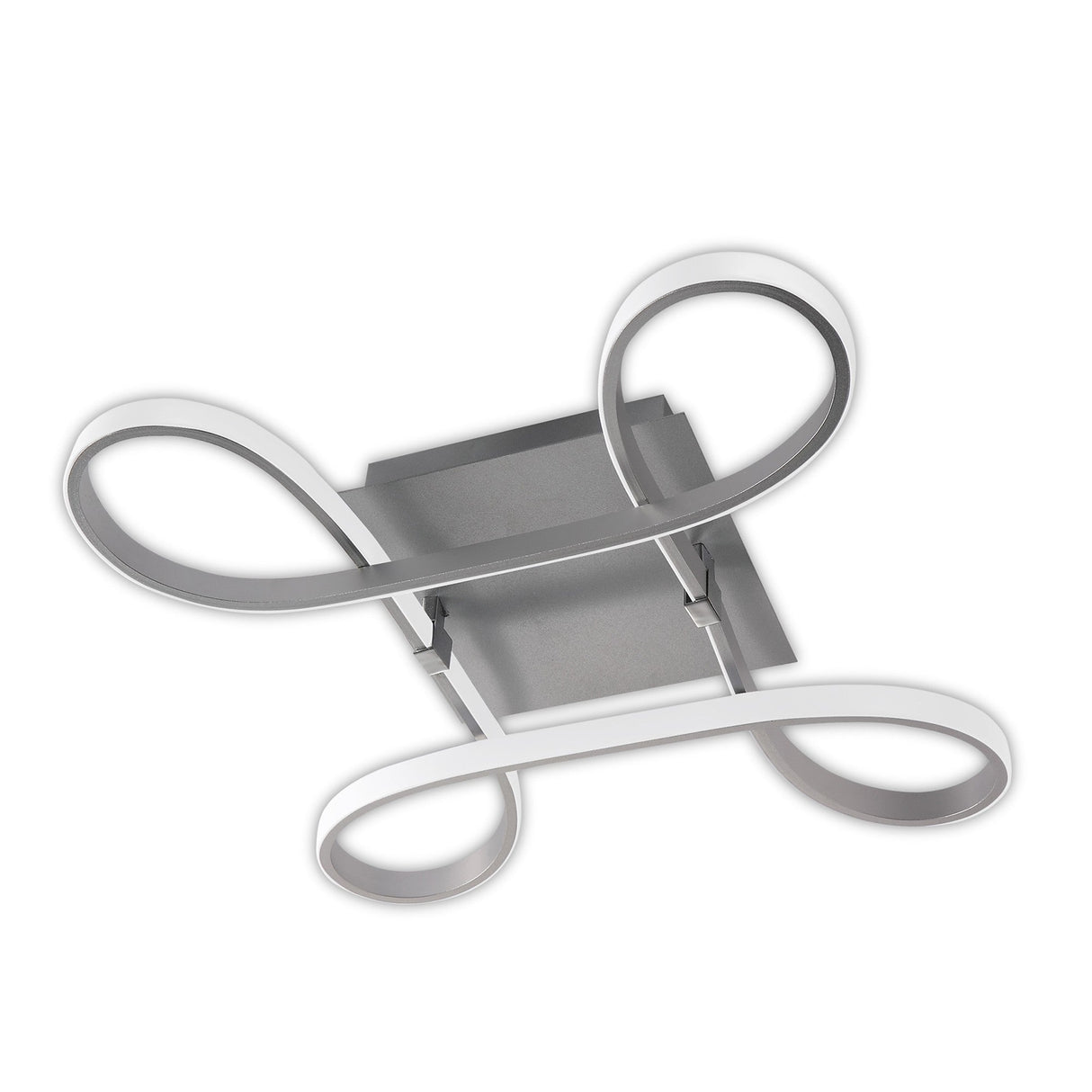 Knot LED Semi-Flush Ceiling Light 3000K 40W - Silver