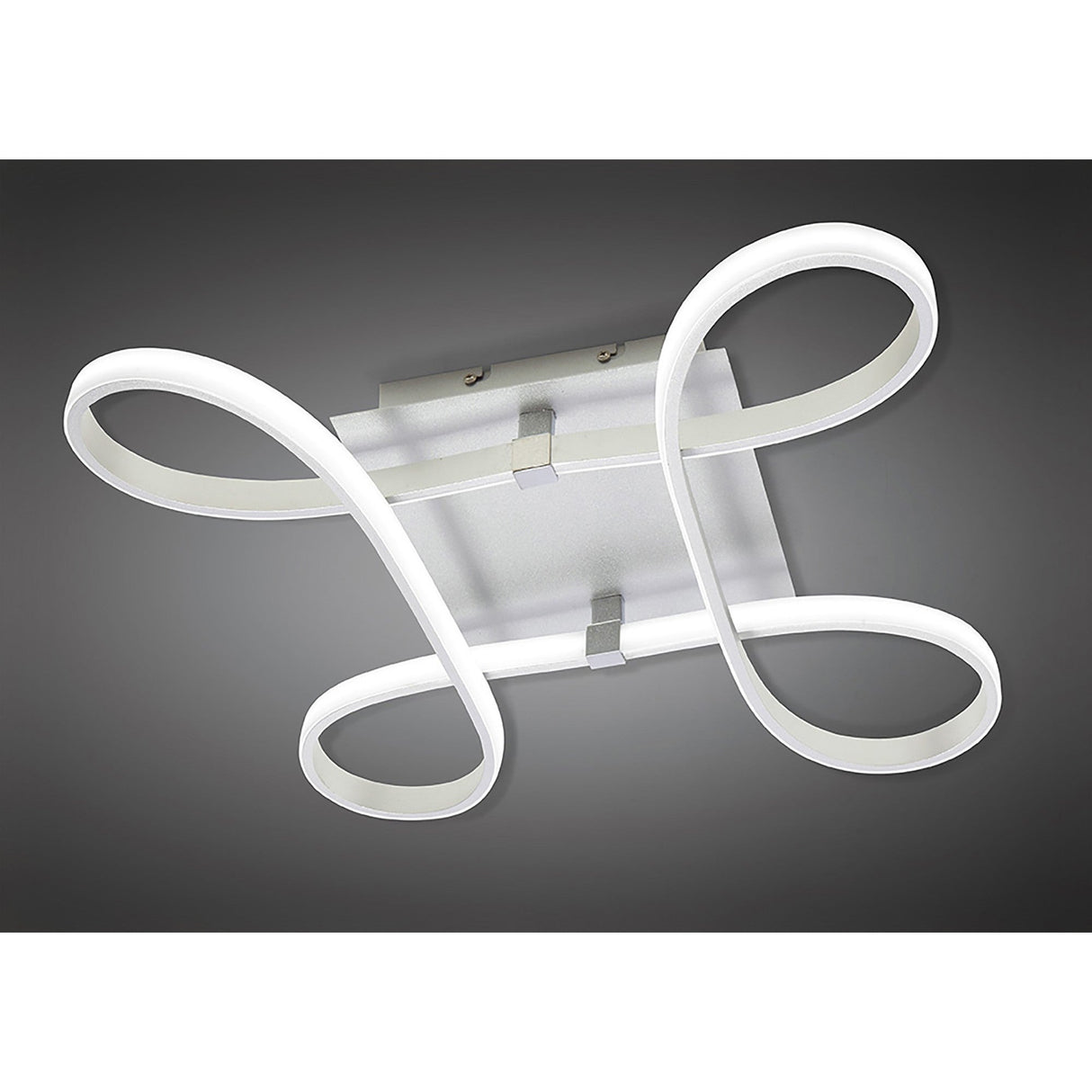 Knot LED Semi-Flush Ceiling Light 3000K 40W - Silver