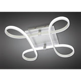 Knot LED Semi-Flush Ceiling Light 3000K 40W - Silver