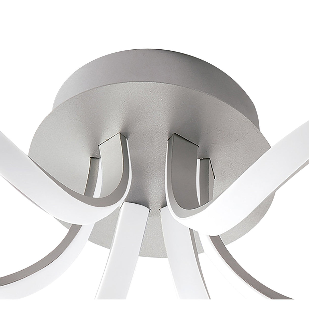 Knot Dimmable LED Semi-Flush Ceiling Light 3000K 36W - Silver