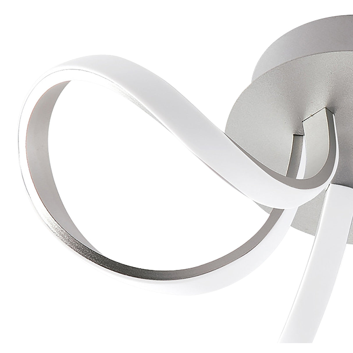 Knot Dimmable LED Semi-Flush Ceiling Light 3000K 36W - Silver