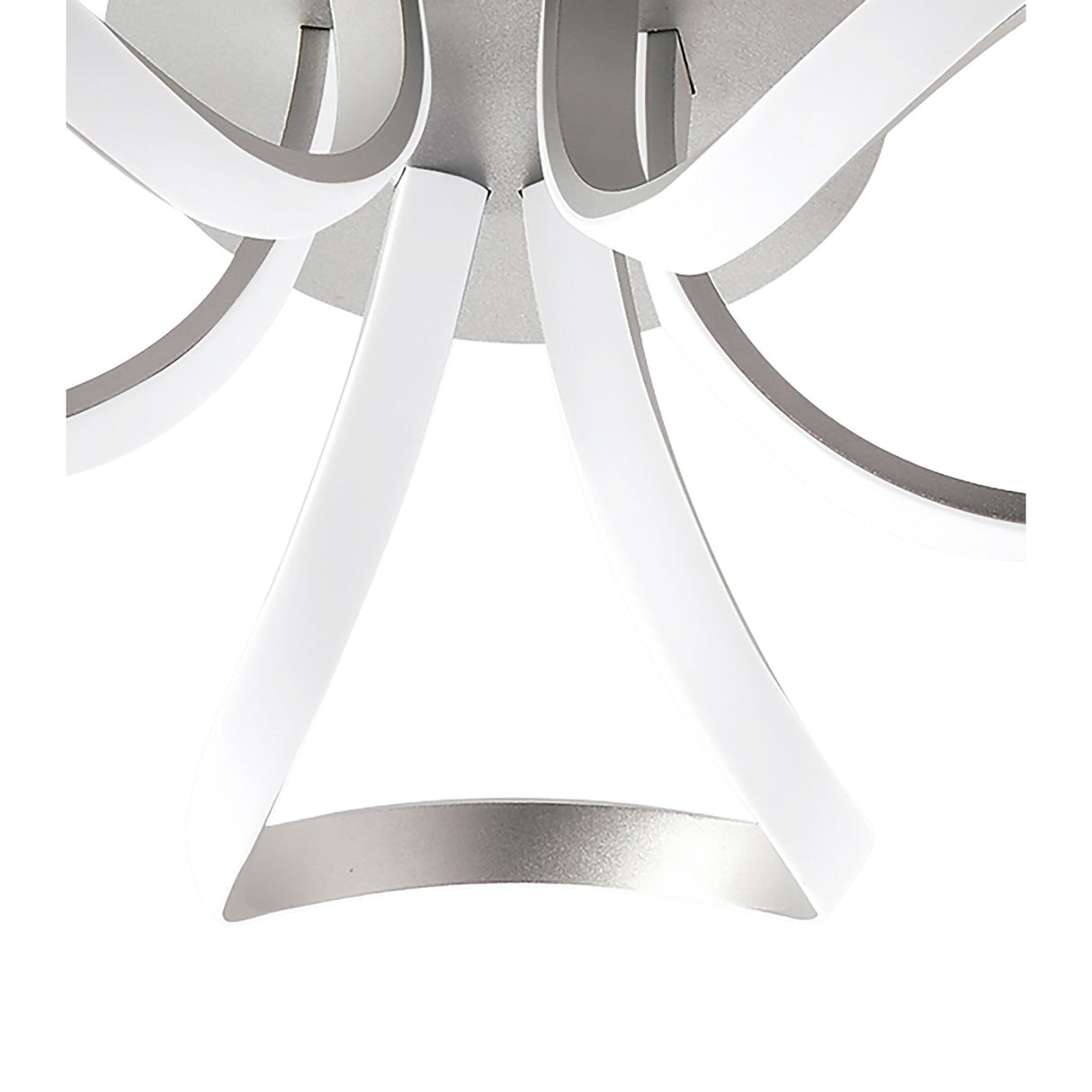 Knot Dimmable LED Semi-Flush Ceiling Light 3000K 36W - Silver