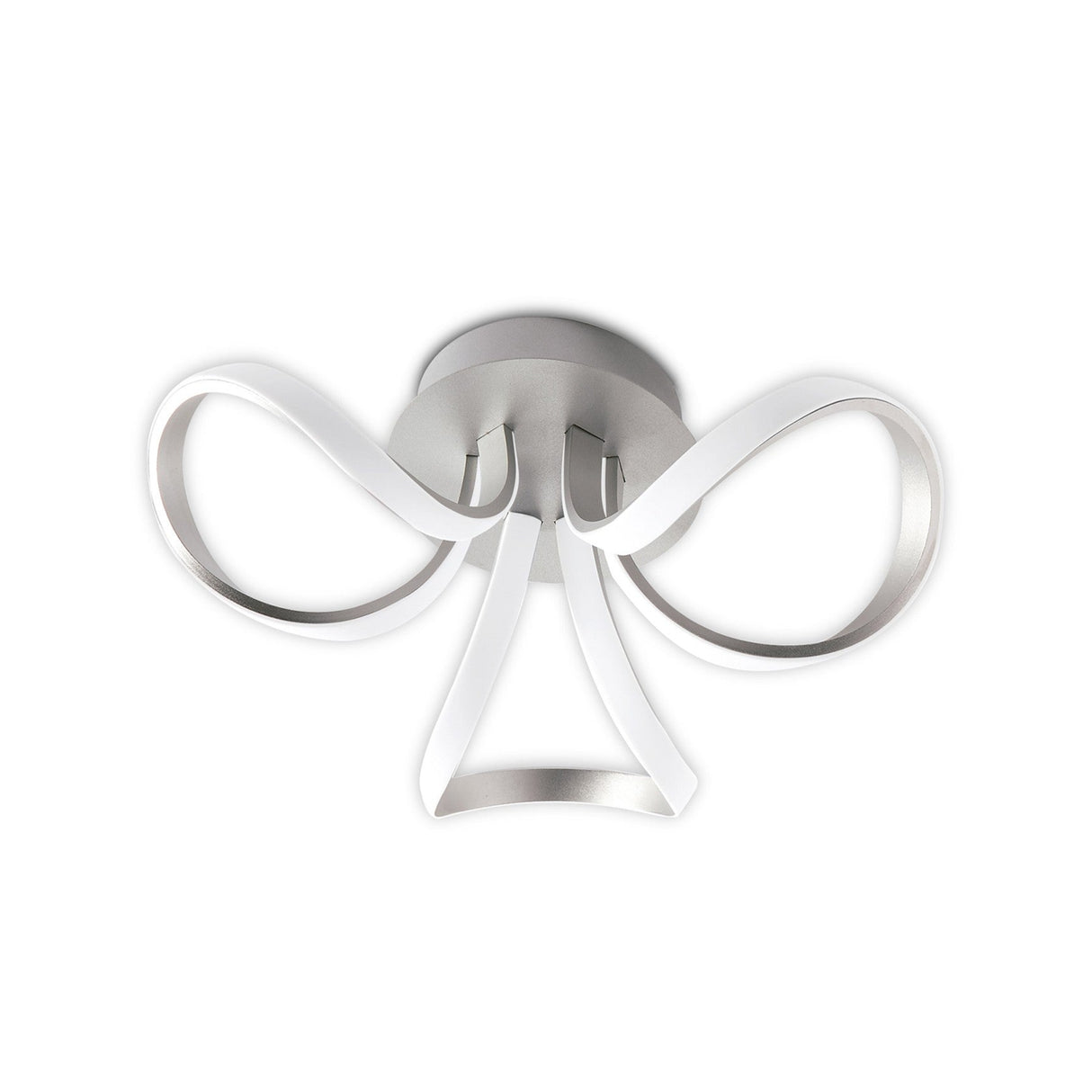 Knot Dimmable LED Semi-Flush Ceiling Light 3000K 36W - Silver