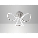 Knot Dimmable LED Semi-Flush Ceiling Light 3000K 36W - Silver