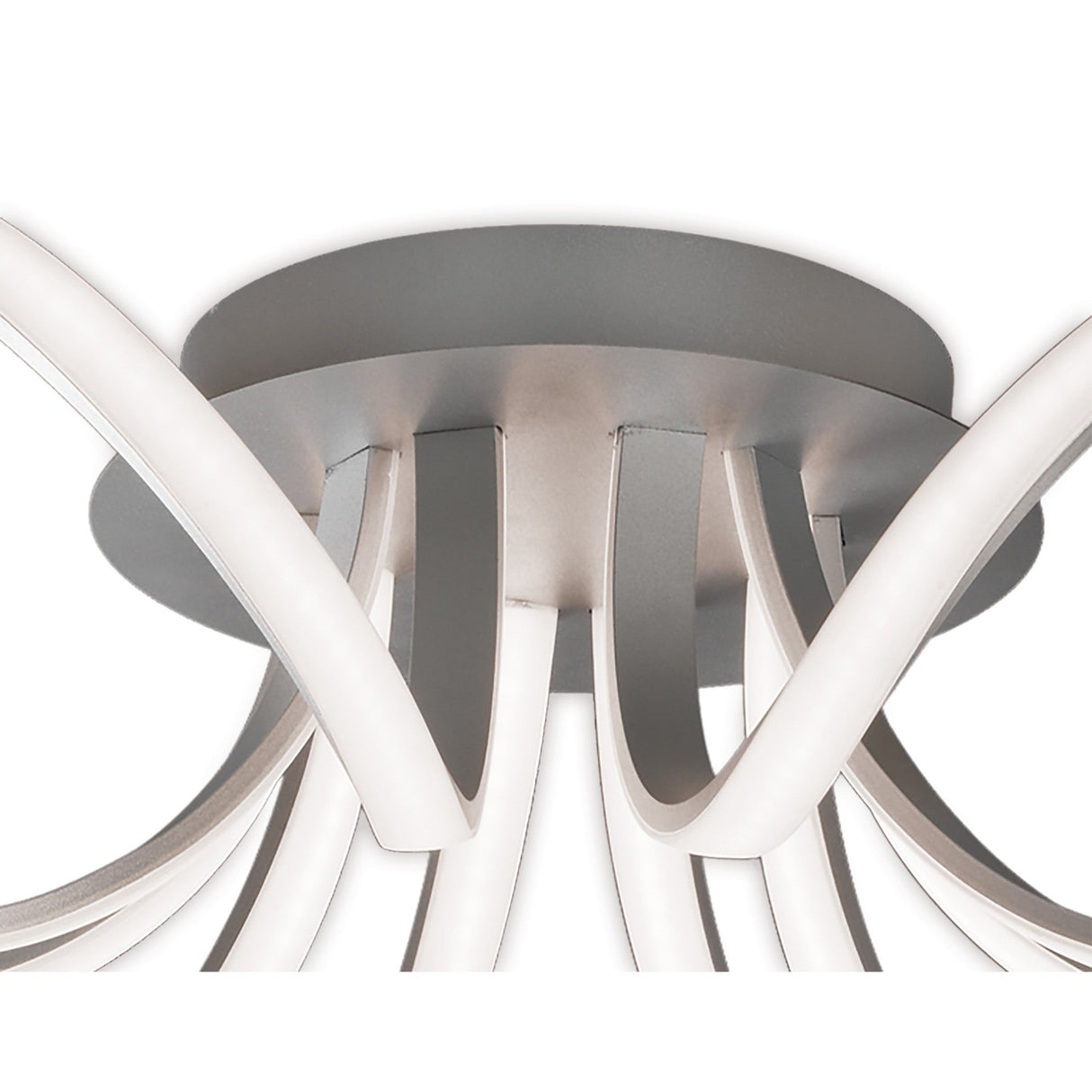 Knot Dimmable LED Semi-Flush Ceiling Light 3000K 60W - Silver