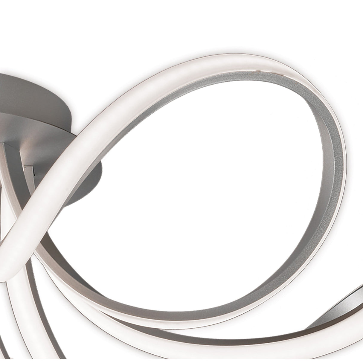 Knot Dimmable LED Semi-Flush Ceiling Light 3000K 60W - Silver