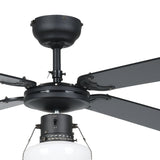 Kolvora Ceiling Fan with Light - Matt Black