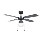 Kolvora Ceiling Fan with Light - Matt Black