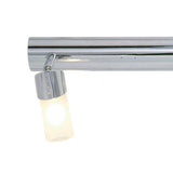 Kopus 2 Light Frosted Glass Semi-Flush Ceiling Light - Polished Chrome