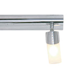Kopus 2 Light Frosted Glass Semi-Flush Ceiling Light - Polished Chrome