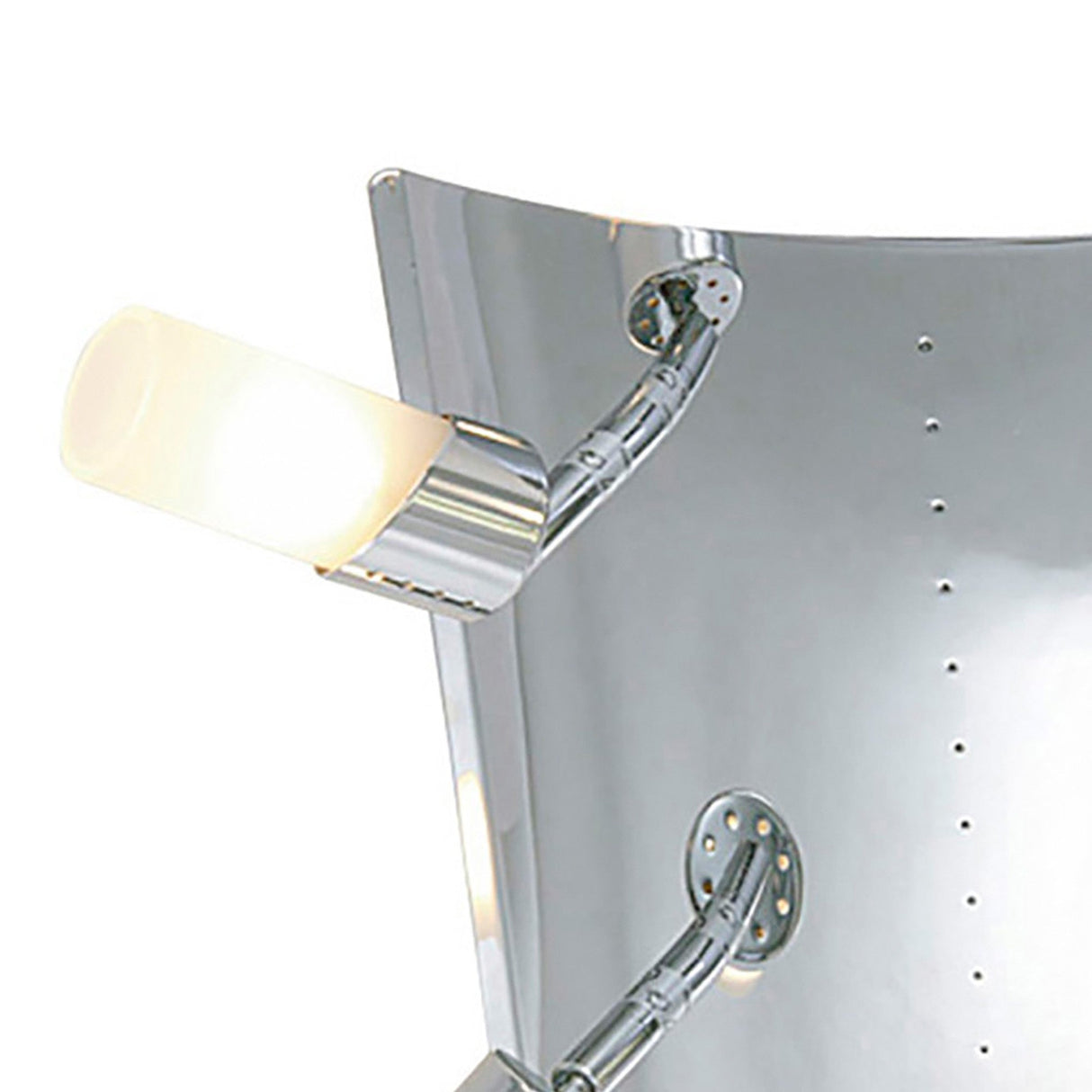 Kopus 4 Light Frosted Glass Semi-Flush Ceiling Light - Polished Chrome