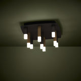 Korbelle 9 Light Ceiling Light - Black, Brown & Gold