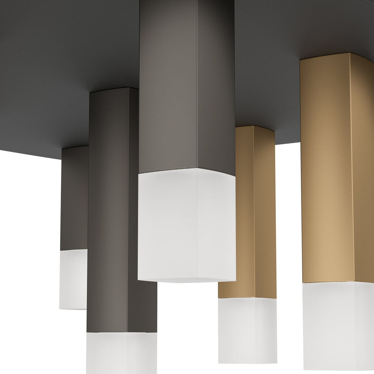 Korbelle 9 Light Ceiling Light - Black, Brown & Gold