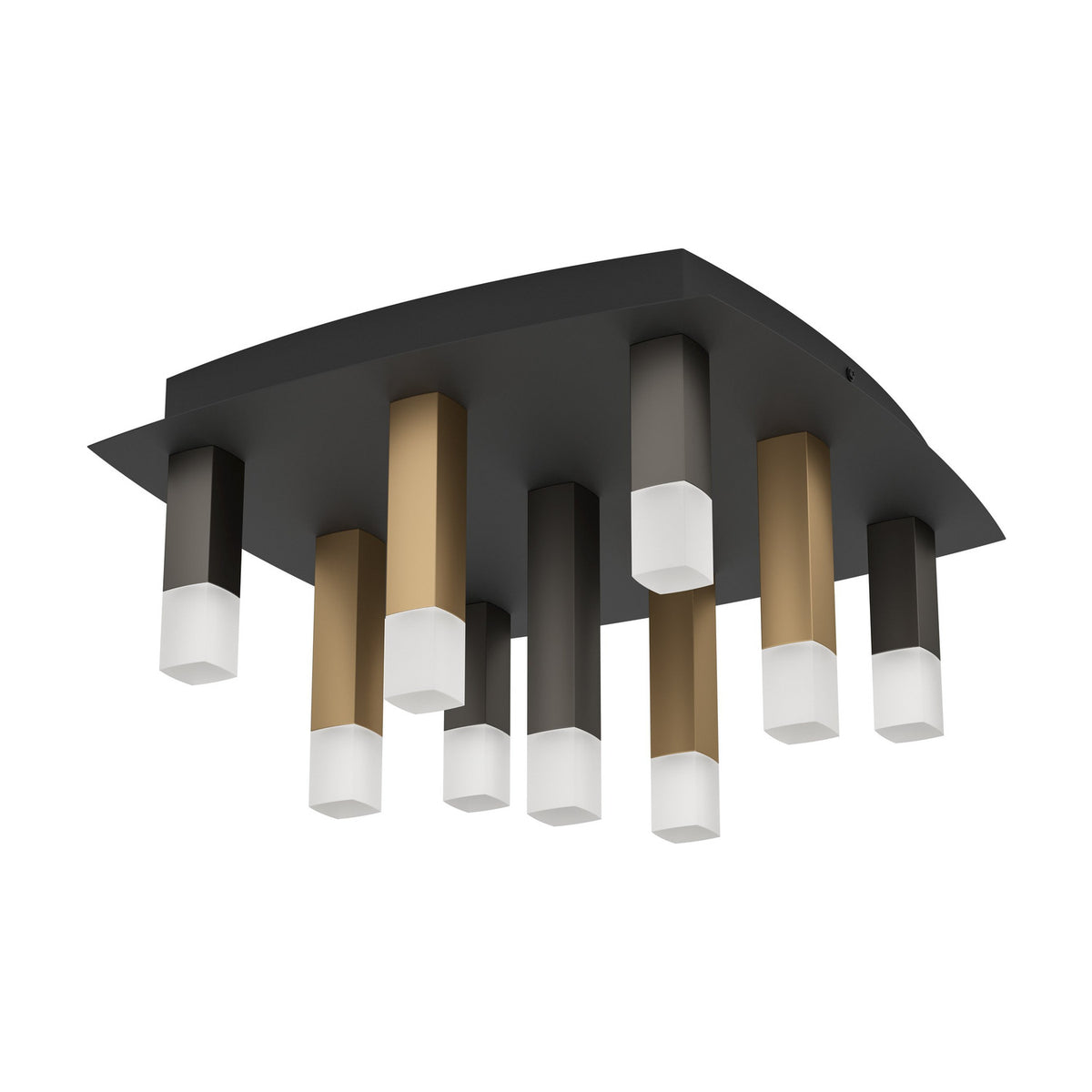 Korbelle 9 Light Ceiling Light - Black, Brown & Gold