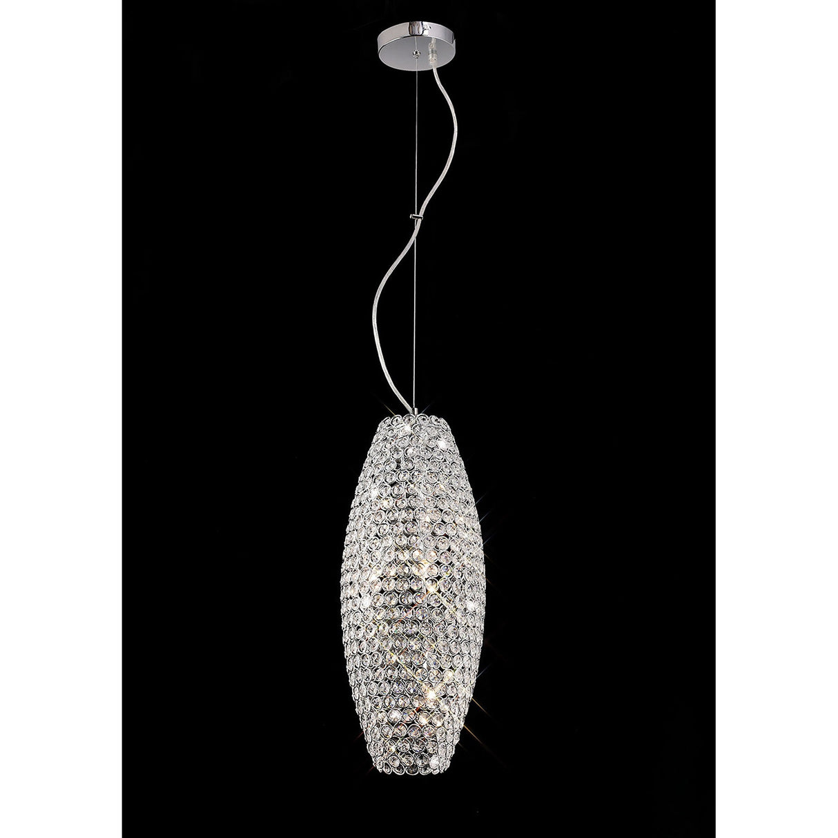 Kos 4 Light Crystal Pendant Light – Polished Chrome
