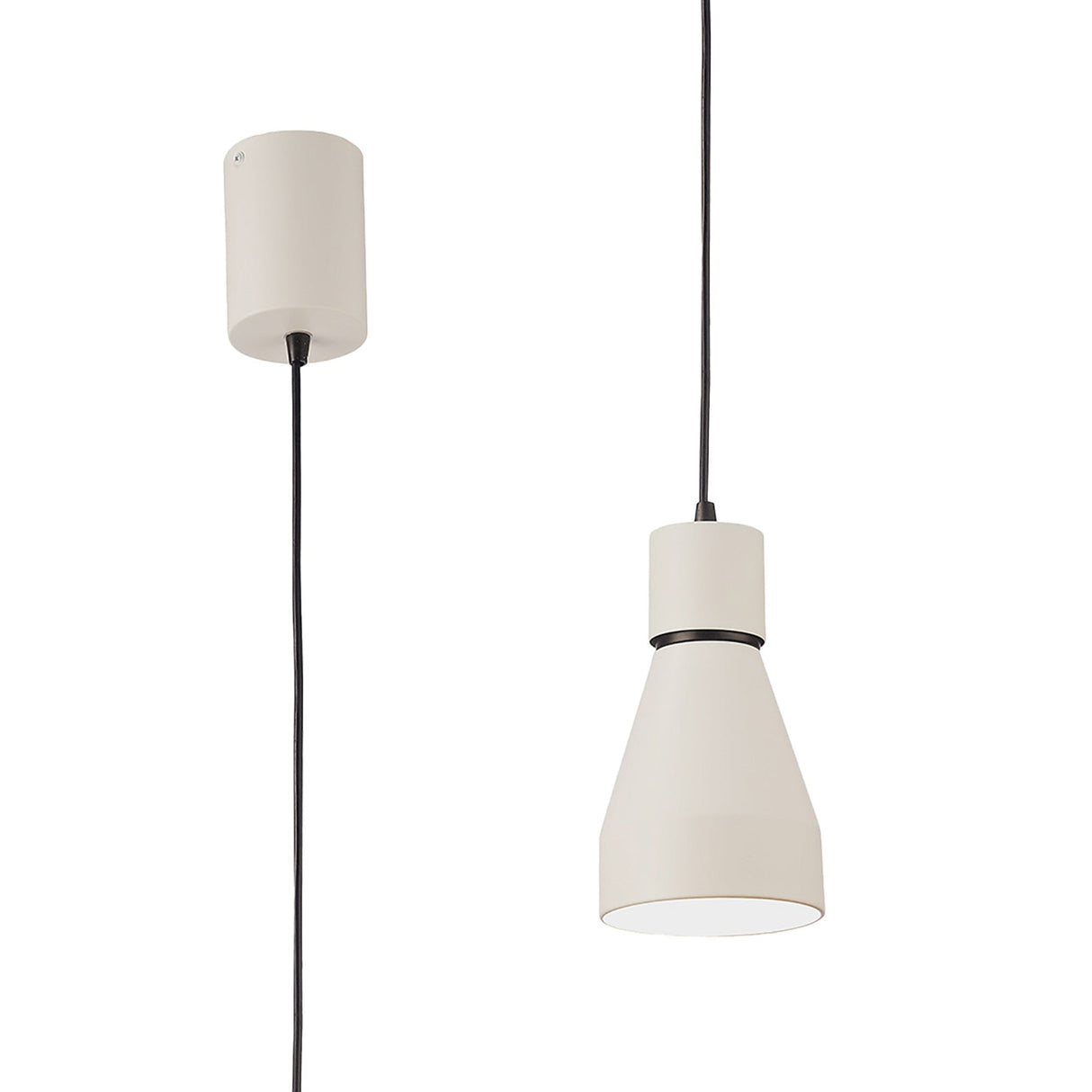 Kos 11cm Small Round 1 Light Pendant Light - Matt White