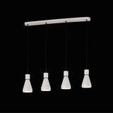 Kos 4 Light Bar Pendant Light - White & Black