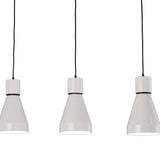 Kos 3 Light Bar Pendant Light - White & Black