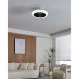 Kostrena Ceiling Fan with Light - White & Black