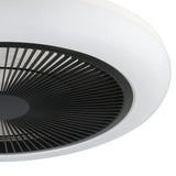 Kostrena Ceiling Fan with Light - White & Black