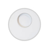 Krater CCT Dimmable LED Semi-Flush Ceiling Light With Remote Control - White